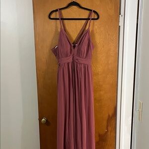 Azazie Rowena Desert Rose Bridesmaid Dress